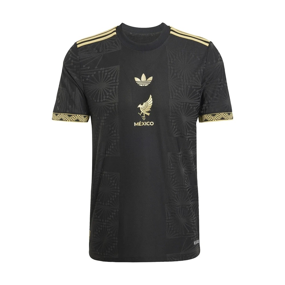 NWT Authentic Adidas Mexico Gold Cup Black/gold 2025 Soccer Jersey Size M JF2639 - Picture 6 of 7